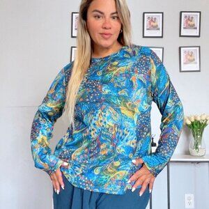 TCOT Women's Long Sleeve Round Neck T-Shirt, Elegant Casual Fashion Blouses NEW